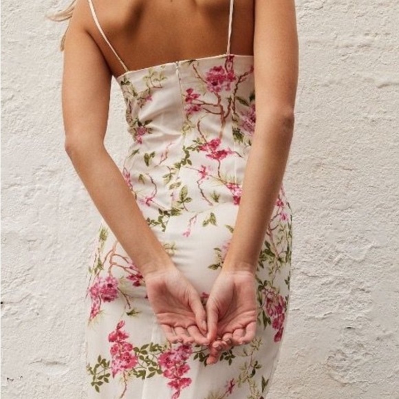 Zara Strapless Pink and Green Sheath Dress for summer - Picture 2 of 6